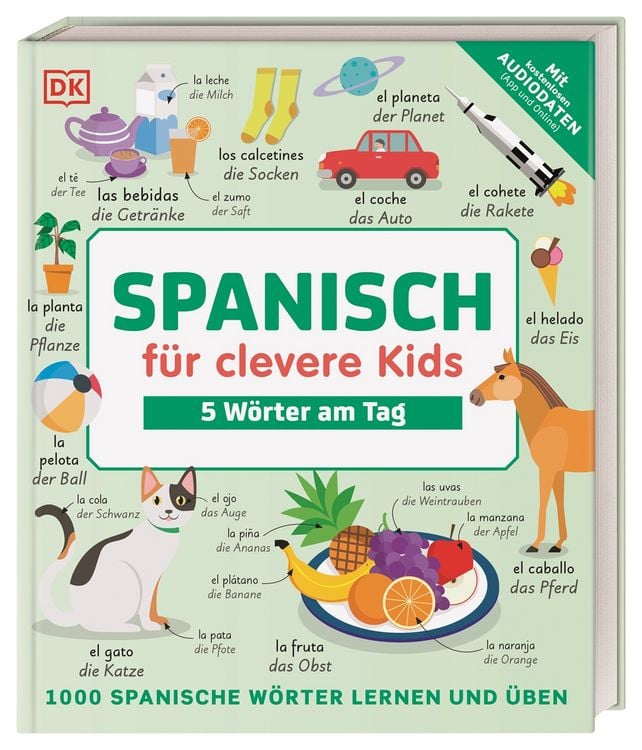 Produktbild: Spanisch f&uuml;r clevere Kids - 5 W&ouml;rter am Tag