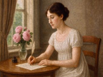 Produktbild: CALVENDO Puzzle Jane Austen | 1000 Teile Lege-Gr&ouml;&szlig;e 64x48cm Foto-Puzzle f&uuml;r gl&uuml;ckliche Stunden