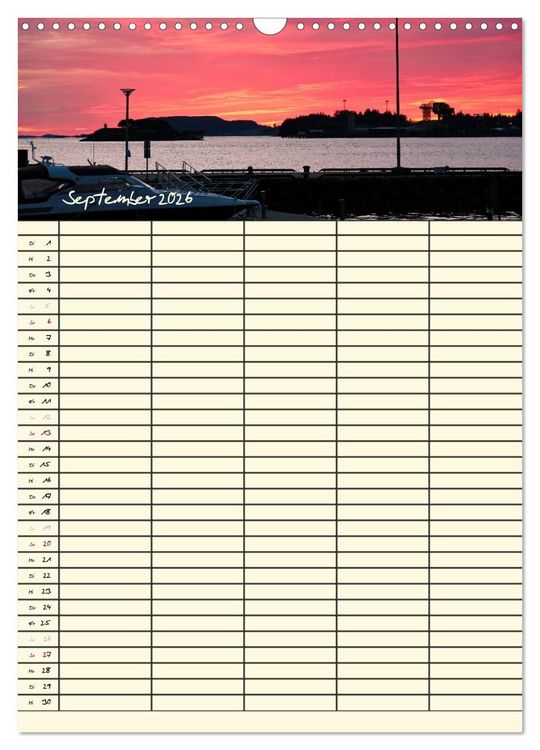 Produktbild: Familienplaner Norwegen (Wandkalender 2026 DIN A3 hoch), CALVENDO Monatskalender