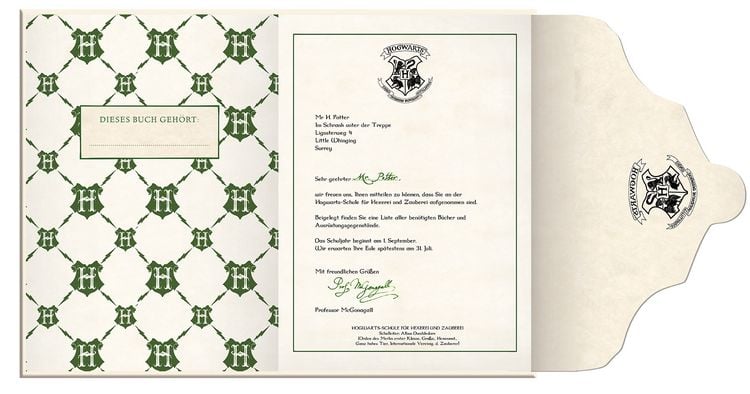 Produktbild: Harry Potter: Notizbuch Hogwarts-Aufnahmebrief