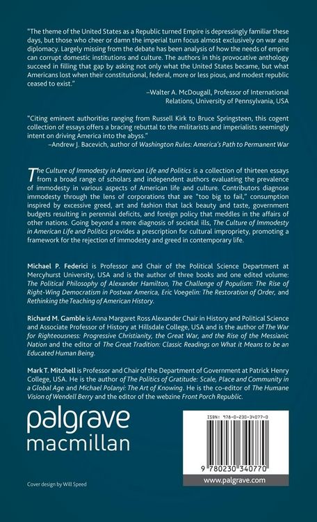 Produktbild: The Culture of Immodesty in American Life and Politics