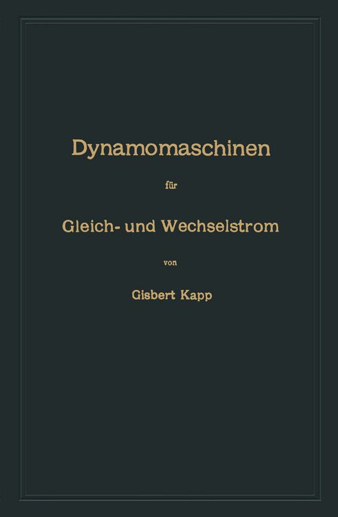 Produktbild: Dynamomaschinen f&uuml;r Gleich- und Wechselstrom
