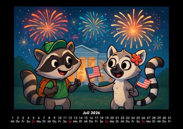 Produktbild: Rocco & Lulu - Reise durch die USA 2026 Fotokalender DIN A3