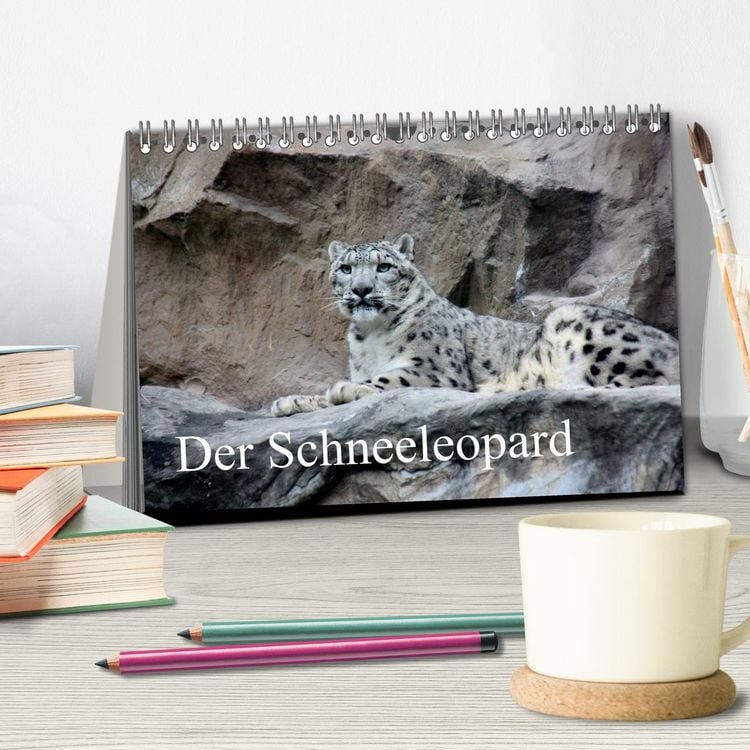 Produktbild: Der Schneeleopard (Tischkalender 2026 DIN A5 quer), CALVENDO Monatskalender