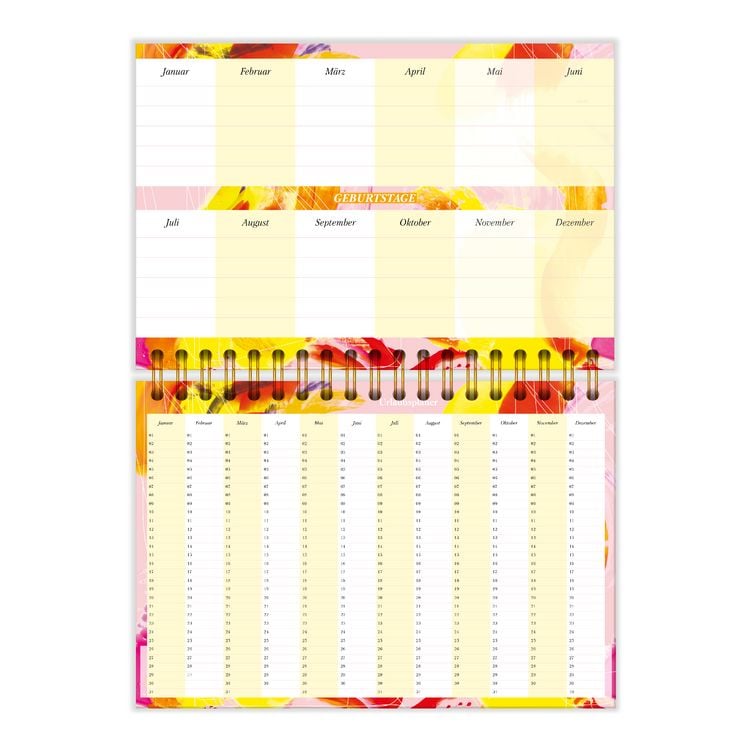 Produktbild: Tischkalender 2024/2025 Der ideale Tisch-Organizer ohne Datum mit stabilem Hardcover und Spiralbindung aus der Art.Collection von Stay Inspired