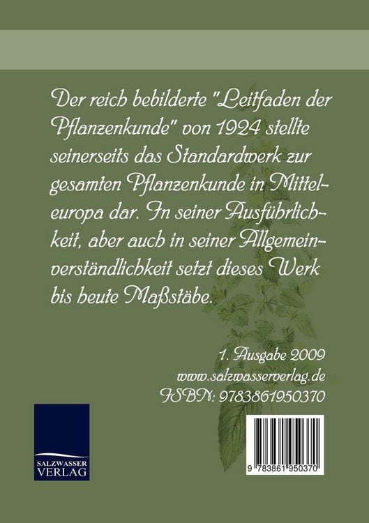Produktbild: Leitfaden der Pflanzenkunde