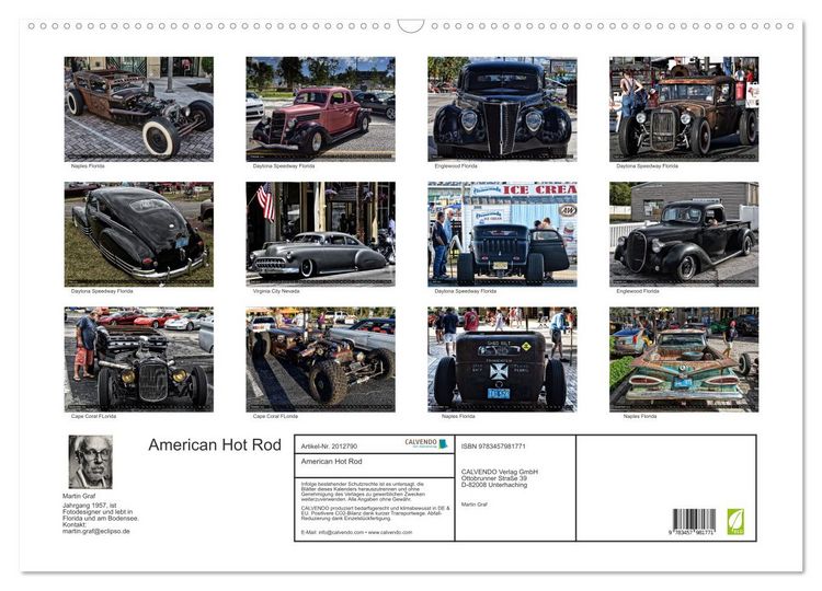 Produktbild: American Hot Rod (Wandkalender 2026 DIN A2 quer), CALVENDO Monatskalender