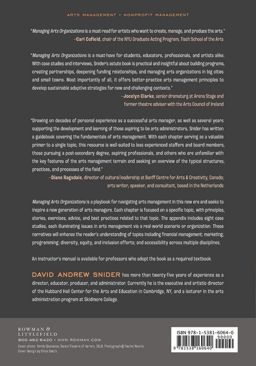 Produktbild: Managing Arts Organizations