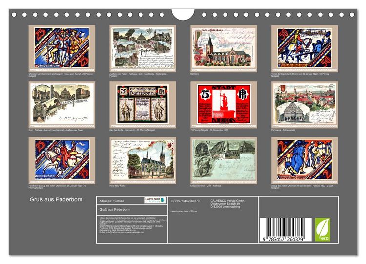 Produktbild: Gru&szlig; aus Paderborn (Wandkalender 2026 DIN A4 quer), CALVENDO Monatskalender