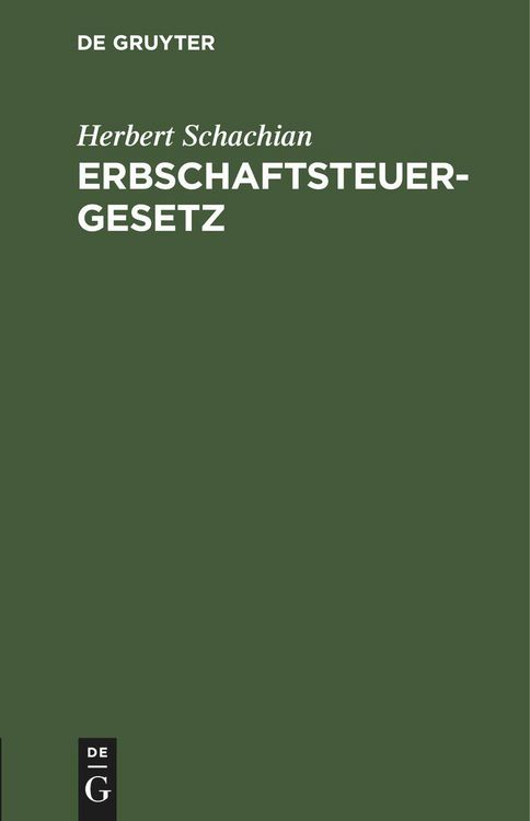 Produktbild: Erbschaftsteuergesetz