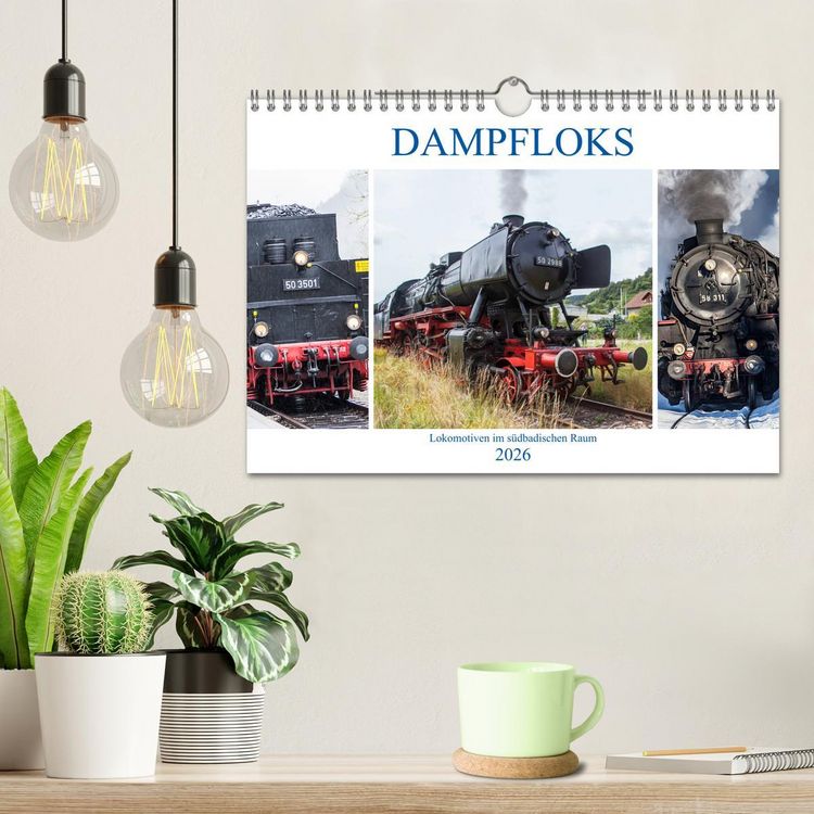Produktbild: Dampfloks im s&uuml;dbadischen Raum (Wandkalender 2026 DIN A4 quer), CALVENDO Monatskalender