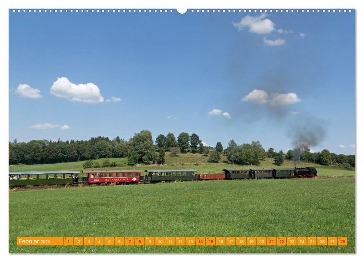 Produktbild: Dampfeisenbahnen in Deutschland (Wandkalender 2026 DIN A2 quer), CALVENDO Monatskalender