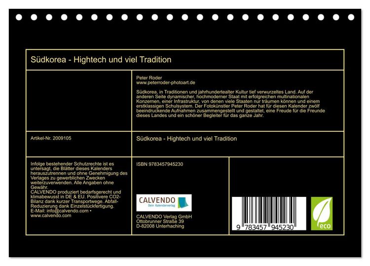 Produktbild: S&uuml;dkorea - Hightech und viel Tradition (Tischkalender 2026 DIN A5 quer), CALVENDO Monatskalender