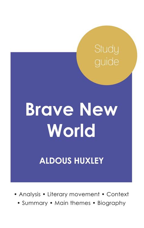 Produktbild: Study guide Brave New World by Aldous Huxley (in-depth literary analysis and complete summary)