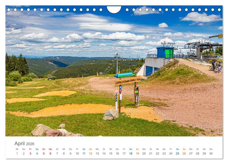 Produktbild: Oberhof - Urlaubsparadies am Rennsteig (Wandkalender 2026 DIN A4 quer), CALVENDO Monatskalender