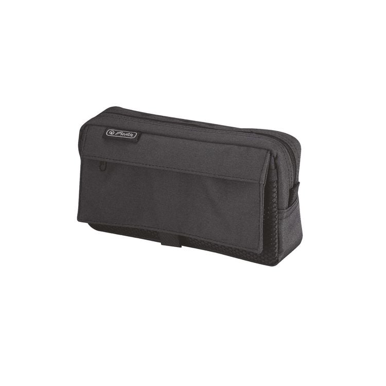 Produktbild: Herlitz Federm&auml;ppchen Etui mit 2 Aussentaschen schwarz