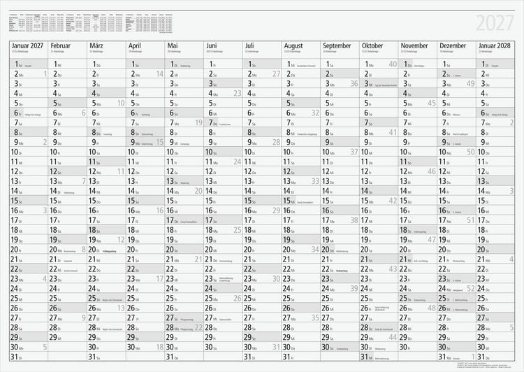 Produktbild: rido/id&eacute; 7033610007 Plakatkalender Mod. young design PLUS 2027 860&times;610 mm