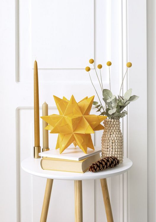 Produktbild: Folia Bascetta-Stern Set, TRANSPARENTPAPIER 115g/m&sup2;, 15x15cm, 32 Blatt, gelb