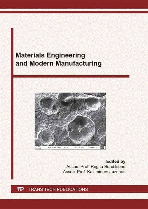 Produktbild: Materials Engineering and Modern Manufacturing