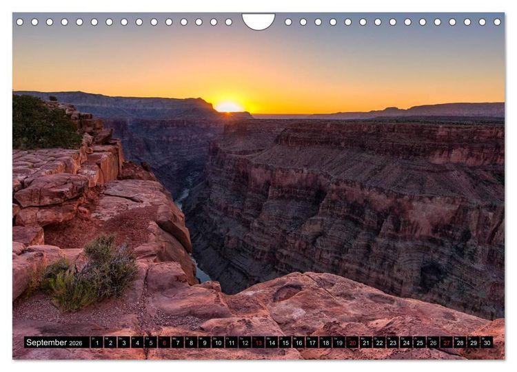 Produktbild: USA Kalender Deluxe (Wandkalender 2026 DIN A4 quer), CALVENDO Monatskalender
