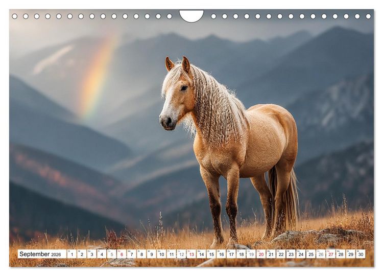 Produktbild: Pferde in freier Natur (Wandkalender 2026 DIN A4 quer), CALVENDO Monatskalender