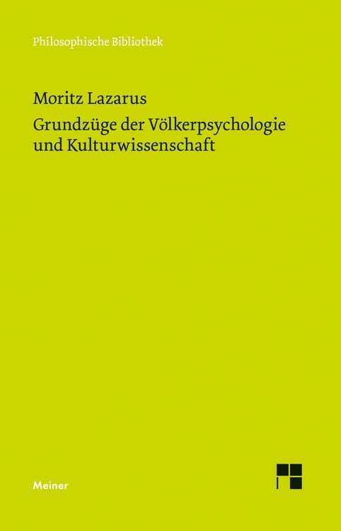 Produktbild: Grundzüge der Völkerpsychologie und Kulturwissenschaft