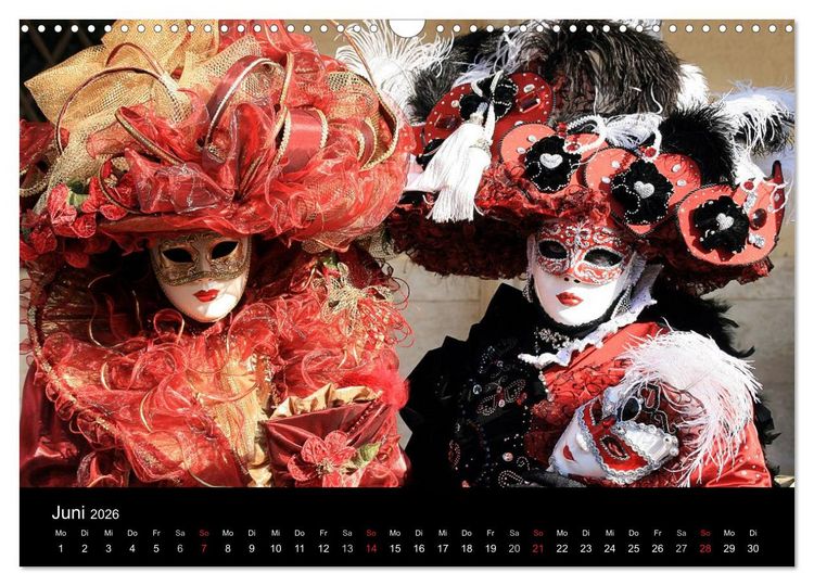Produktbild: Venedig Maskenball (Wandkalender 2026 DIN A3 quer), CALVENDO Monatskalender