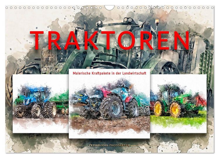 Produktbild: Traktoren - malerische Kraftpakete in der Landwirtschaft (Wandkalender 2026 DIN A3 quer), CALVENDO Monatskalender
