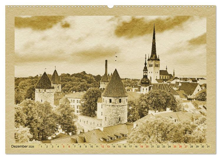 Produktbild: Das Baltikum - Ein Kalender im Zeitungsstil (hochwertiger Premium Wandkalender 2026 DIN A2 quer), Kunstdruck in Hochglanz