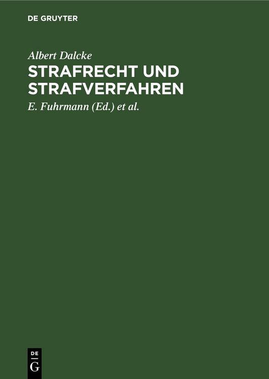 Produktbild: Strafrecht und Strafverfahren