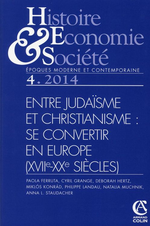 Produktbild: Histoire Eco et Societe 4/2014