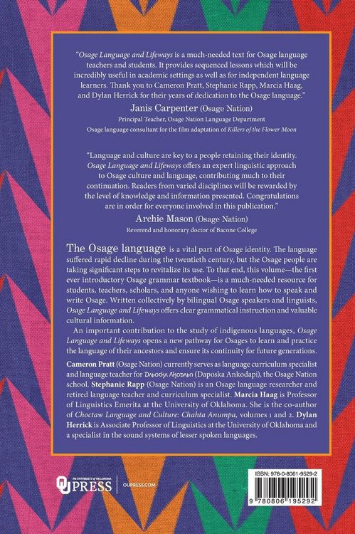 Produktbild: Osage Language and Lifeways