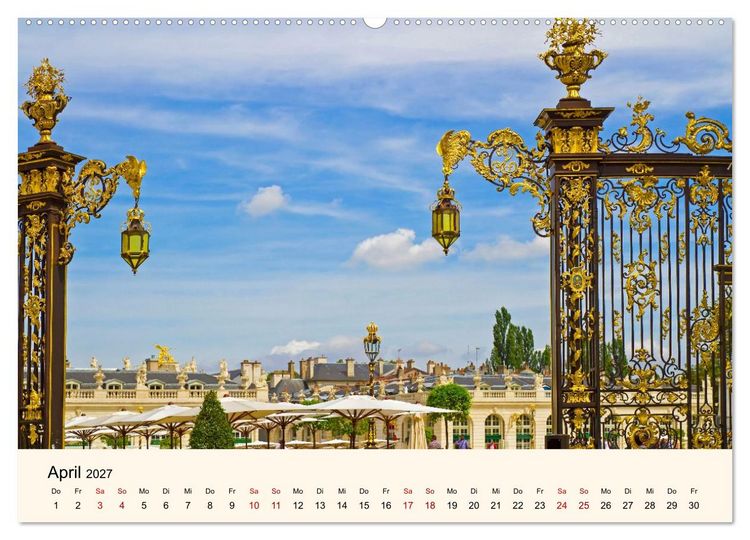 Produktbild: Nancy und Metz &ndash; Kulturelle Sch&auml;tze in Lothringen (hochwertiger Premium Wandkalender 2027 DIN A2 quer), Kunstdruck in Hochglanz