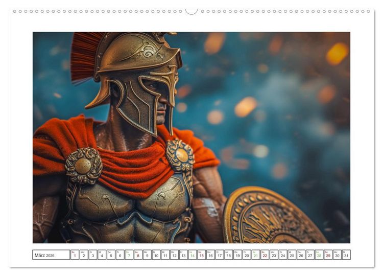 Produktbild: Mutige Krieger (hochwertiger Premium Wandkalender 2026 DIN A2 quer), Kunstdruck in Hochglanz