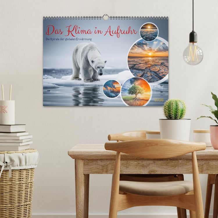 Produktbild: Das Klima in Aufruhr - Die Spirale der globalen Erw&auml;rmung (Wandkalender 2026 DIN A3 quer), CALVENDO Monatskalender