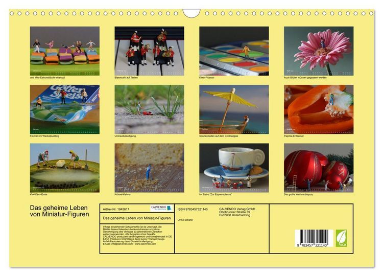 Produktbild: Das geheime Leben von Miniatur-Figuren (Wandkalender 2026 DIN A3 quer), CALVENDO Monatskalender