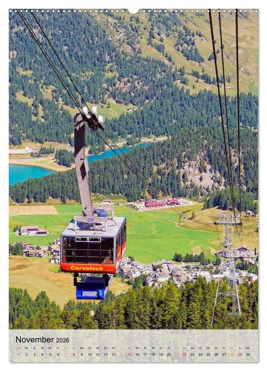 Produktbild: Nervenkitzel Seilbahn (hochwertiger Premium Wandkalender 2026 DIN A2 hoch), Kunstdruck in Hochglanz