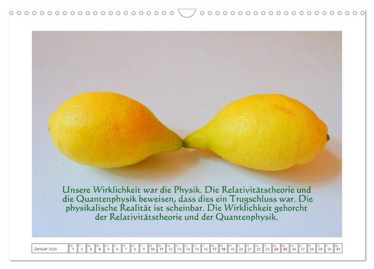 Produktbild: Quantenphysikalischer Nachdenk-Kalender (Wandkalender 2026 DIN A3 quer), CALVENDO Monatskalender
