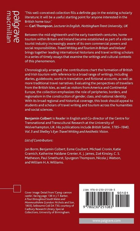 Produktbild: Travel Writing and Tourism in Britain and Ireland
