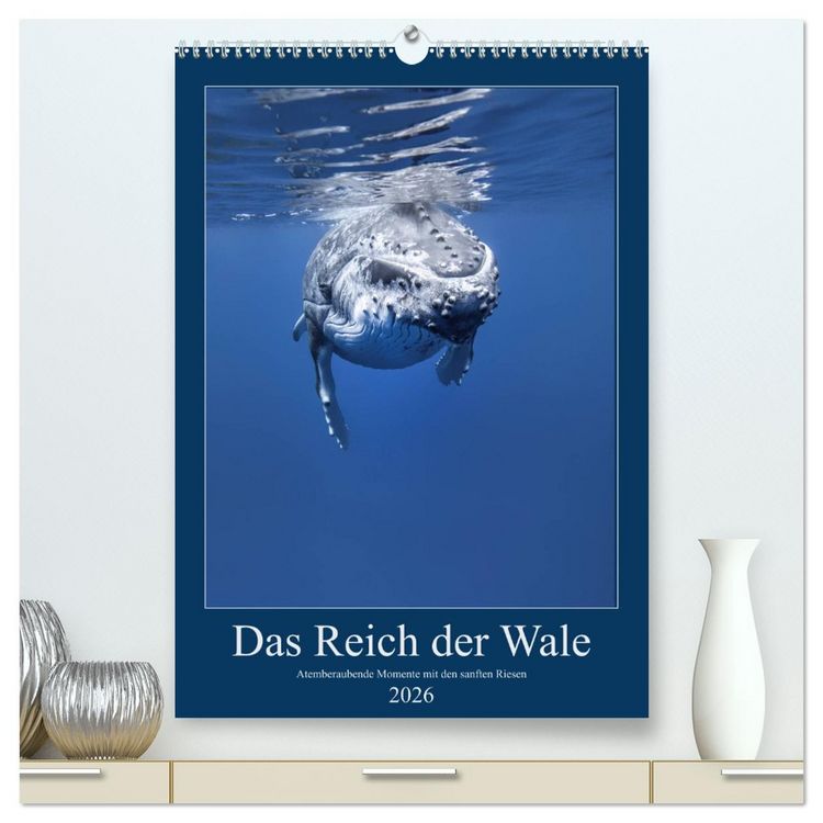 Produktbild: Im Reich der Wale (hochwertiger Premium Wandkalender 2026 DIN A2 hoch), Kunstdruck in Hochglanz