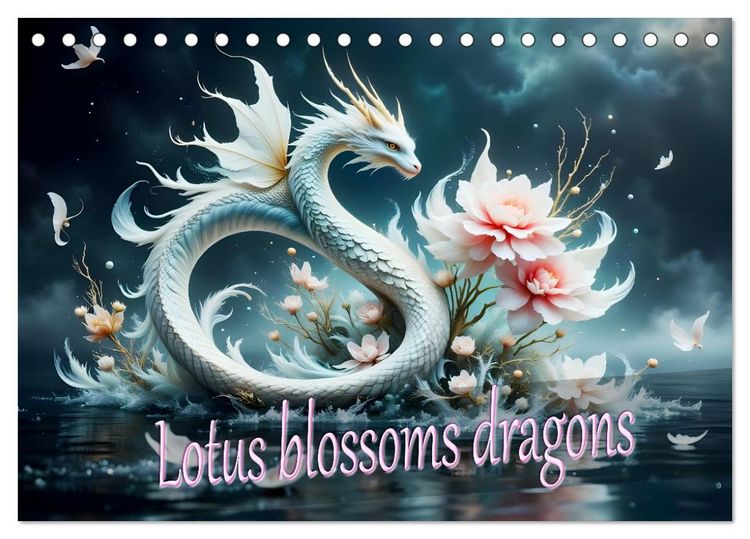Produktbild: Lotus blossom dragons (Desk Calendar 2027 DIN A5 landscape), CALVENDO 12 Month DeskCalendar