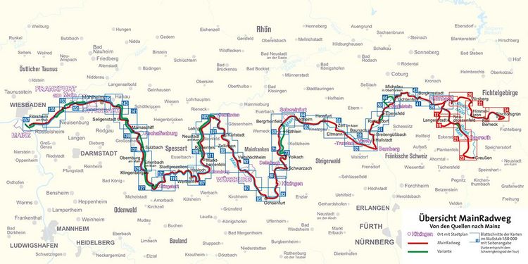 Produktbild: KOMPASS Fahrradf&uuml;hrer MainRadweg, Von den Quellen nach Mainz