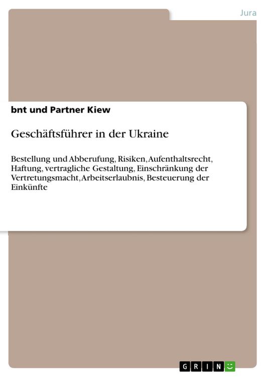 Produktbild: Gesch&auml;ftsf&uuml;hrer in der Ukraine