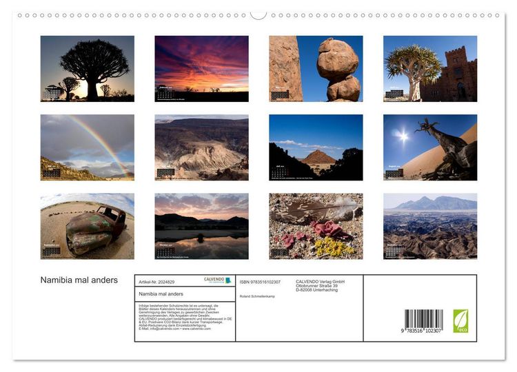 Produktbild: Namibia mal anders (hochwertiger Premium Wandkalender 2026 DIN A2 quer), Kunstdruck in Hochglanz