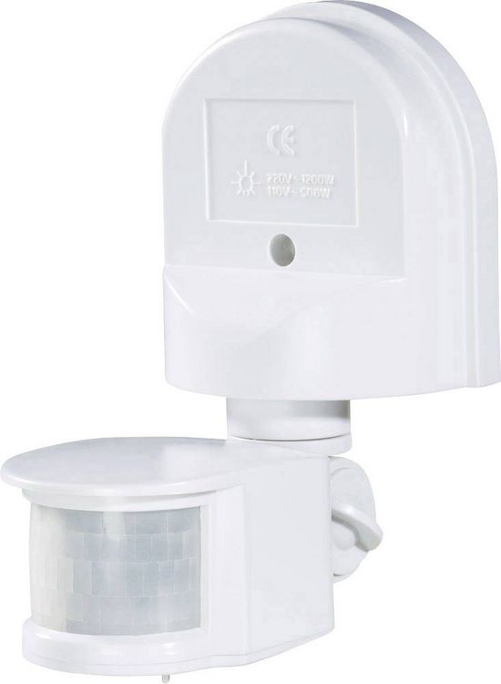 Produktbild: Renkforce 1296294 Wand PIR-Bewegungsmelder 180&deg; Relais Wei&szlig; IP44