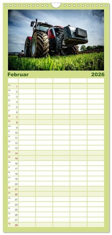 Produktbild: Familienplaner 2026 - Agrartechnik mit 5 Spalten (Wandkalender, 21 x 45 cm) CALVENDO