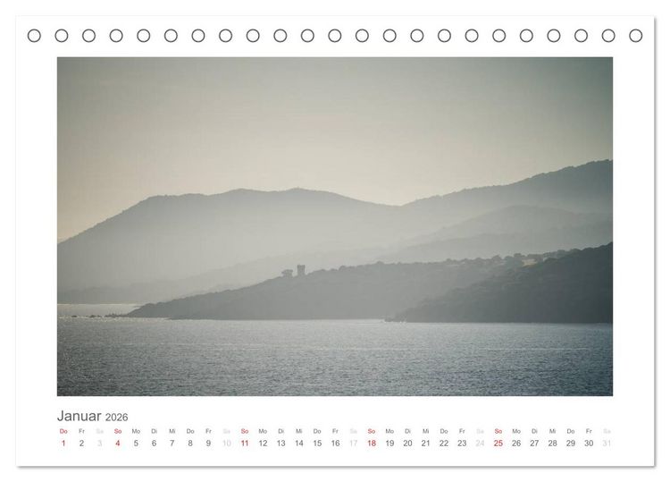 Produktbild: Die Sch&ouml;nheit Korsikas (Tischkalender 2026 DIN A5 quer), CALVENDO Monatskalender