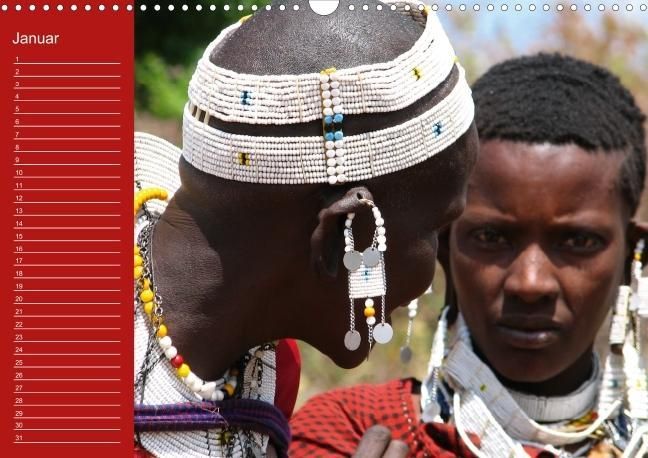 Produktbild: Faszination Afrika: Massai Geburtstagskalender (Wandkalender immerw&auml;hrend DIN A4 quer)