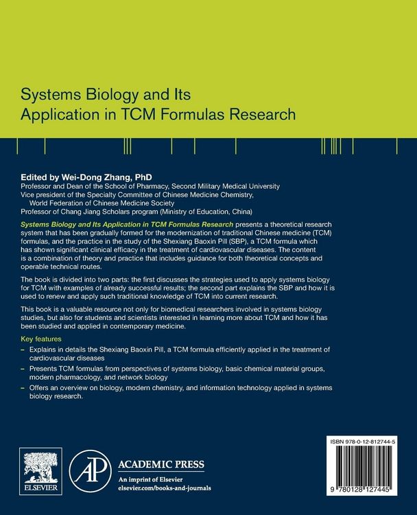 Produktbild: Systems Biology and Its Application in TCM Formulas Research