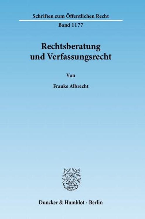 Produktbild: Rechtsberatung und Verfassungsrecht.